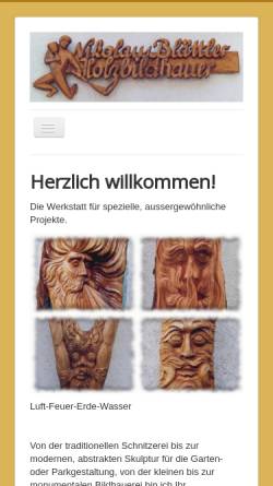 Vorschau der mobilen Webseite www.blaettler-holzbildhauer.ch, Blättler, Nikolaus