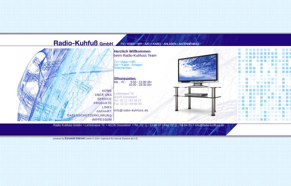 Vorschau von www.radio-kuhfuss.de, Radio-Kuhfuß GmbH