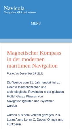 Vorschau der mobilen Webseite navicula.de, Arbeitsgemeinschaft Navicula (Maritimes)