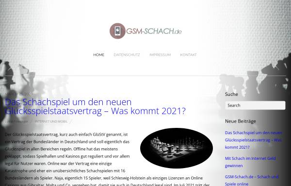 Vorschau von www.gsm-schach.de, Gemeinschaft der Schachmotivsammler