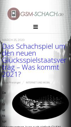 Vorschau der mobilen Webseite www.gsm-schach.de, Gemeinschaft der Schachmotivsammler