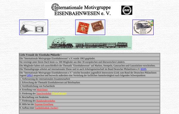 Vorschau von www.uqp.de, Internationale Motivgruppe Eisenbahnwesen e. V.