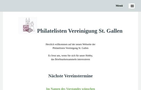 Vorschau von www.phvsg.ch, Philatelistenvereinigung St. Gallen