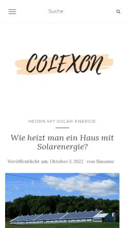 Vorschau der mobilen Webseite www.colexon.de, Colexon - Nastro-Umwelttechnik GmbH