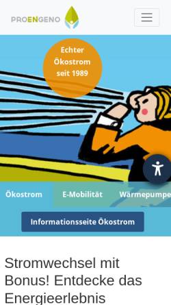 Vorschau der mobilen Webseite www.proengeno.de, Die Strommixer GmbH