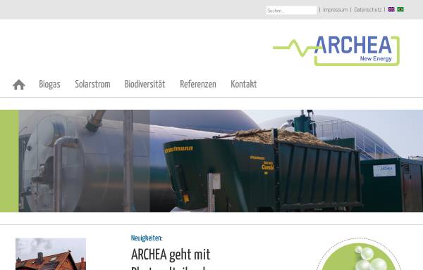 Vorschau von www.archea-biogas.de, Archea GmbH