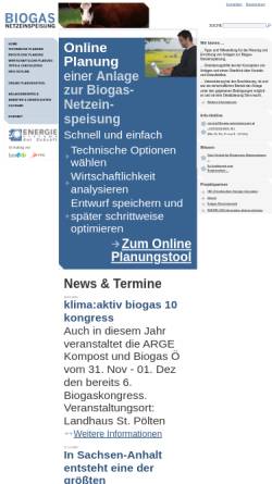 Vorschau der mobilen Webseite www.biogas-netzeinspeisung.at, Biogas Netzeinspeisung