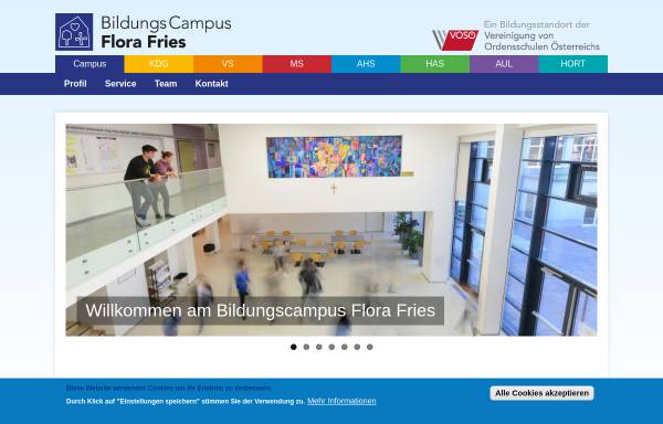 Vorschau von www.schulefriesgasse.ac.at, Schulzentrum Friesgasse - Katholische Privatschule in Wien