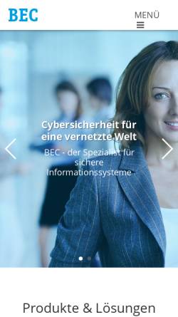 Vorschau der mobilen Webseite bec.at, Bergmann engineering & consulting