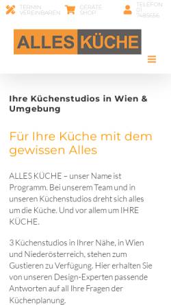 Vorschau der mobilen Webseite www.alleskueche.com, Alles Küche GmbH