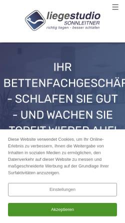 Vorschau der mobilen Webseite www.liegeberatung.at, Liegestudio Sonnleitner