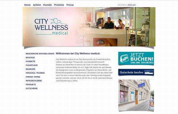 Vorschau von www.citywellness.at, City Wellness