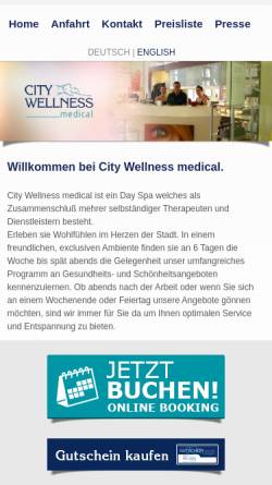 Vorschau der mobilen Webseite www.citywellness.at, City Wellness