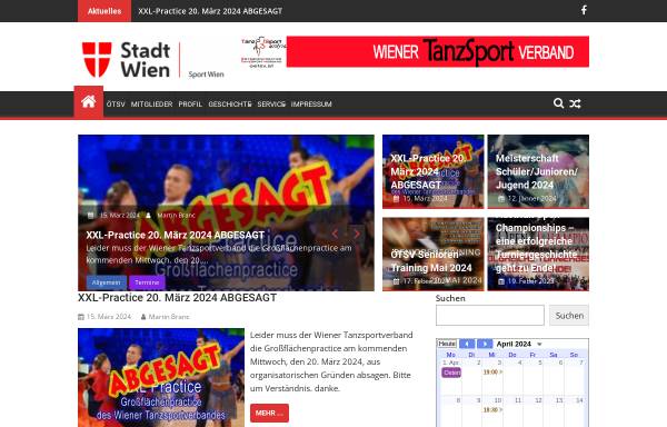 Vorschau von www.tanz-sport.at, Wiener Tanzsportverband (WTSV)