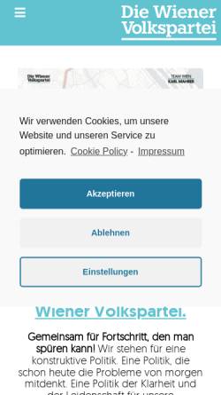 Vorschau der mobilen Webseite wien.oevp.at, ÖVP Wien