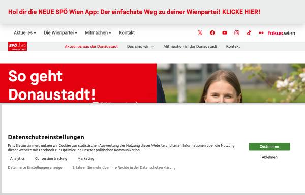 Vorschau von www.donaustadt.spoe.at, SPÖ Donaustadt