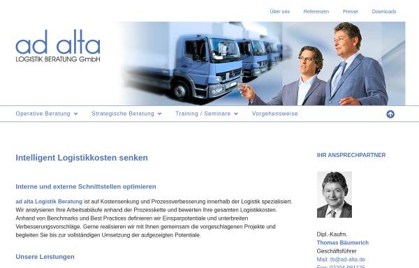 Vorschau von www.ad-alta.de, Ad alta Logistik Beratung GmbH