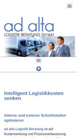Vorschau der mobilen Webseite www.ad-alta.de, Ad alta Logistik Beratung GmbH