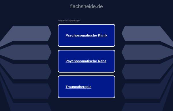 Vorschau von www.flachsheide.de, Klinik Flachsheide - Median Klinik für Rehabilitation