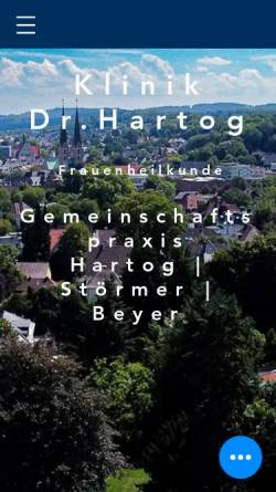 Vorschau der mobilen Webseite www.klinikdrhartog.de, Klinik und Praxis Dr. Hartog