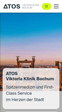 Vorschau der mobilen Webseite www.viktoriaklinik-bochum.de, Viktoria Klinik Bochum GmbH