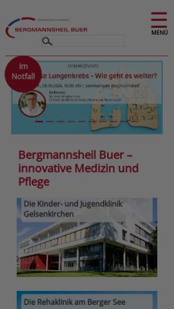 Vorschau der mobilen Webseite www.bergmannsheil-buer.de, Bergmannsheil Buer