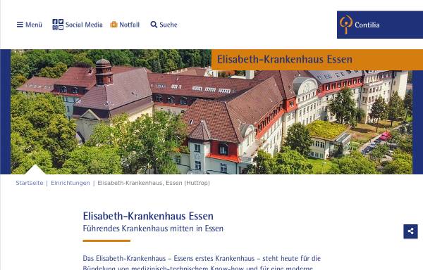 Vorschau von www.contilia.de, Elisabeth Krankenhaus Essen GmbH