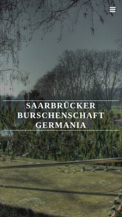 Vorschau der mobilen Webseite germania-sb.de, Germania Saarbrücken