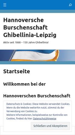 Vorschau der mobilen Webseite ghibellinia-leipzig.de, Ghibellinia-Leipzig zu Hannover