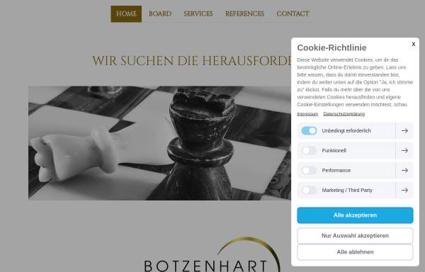 Vorschau von www.botzenhart.de, Botzenhart Management Consulting GmbH + Co. KG