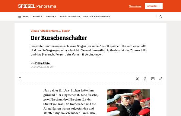Vorschau von www.spiegel.de, Der Burschenschaftler