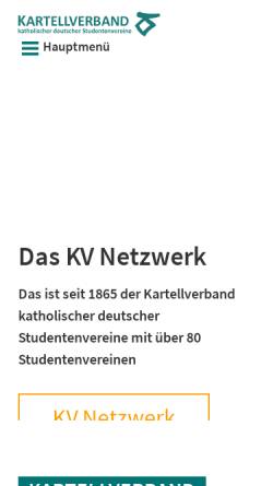 Vorschau der mobilen Webseite www.kartellverband.de, KV