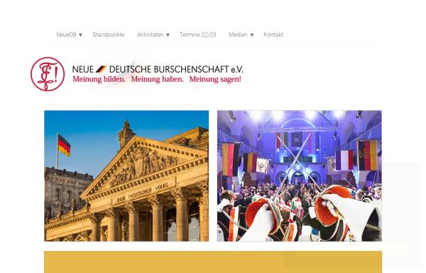 Vorschau von www.neuedb.de, Neue Deutsche Burschenschaft