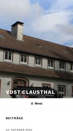 Vorschau der mobilen Webseite clausthal.vdst-clz-fg.de, VDSt Clausthal