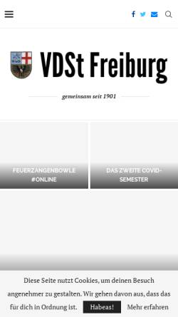 Vorschau der mobilen Webseite www.vdst-freiburg.de, VDSt Freiburg