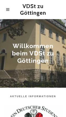 Vorschau der mobilen Webseite vdst-goettingen.de, VDSt Göttingen