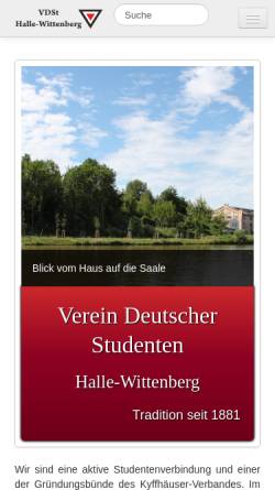 Vorschau der mobilen Webseite vdst-halle.de, VDSt Halle-Wittenberg