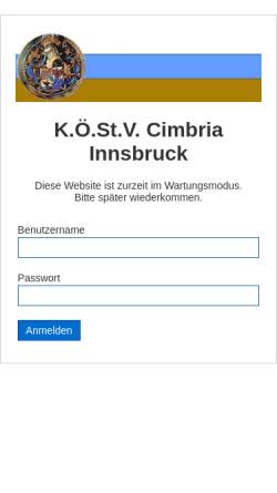 Vorschau der mobilen Webseite www.cimbria-ibk.at, Cimbria Innsbruck