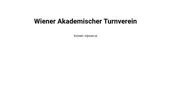 Vorschau von www.watv.at, Wiener Akademischer Turnverein