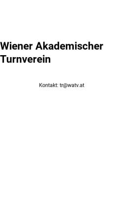 Vorschau der mobilen Webseite www.watv.at, Wiener Akademischer Turnverein