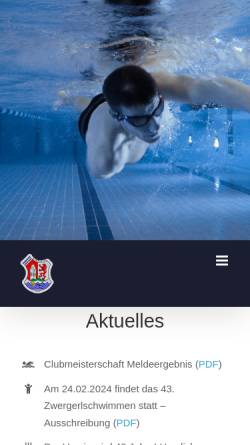 Vorschau der mobilen Webseite www.neptun-germering.de, Schwimmsportgemeinschaft Neptun Germering e.V.