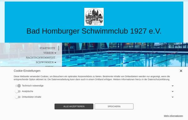 Vorschau von www.badhomburger-sc.de, Bad Homburger Schwimmclub 1927 e.V.