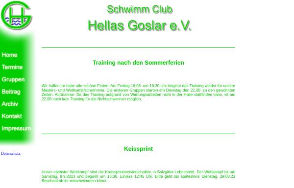 Vorschau von www.sc-hellas.de, Schwimm-Club Hellas Goslar e.V.