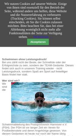 Vorschau der mobilen Webseite www.schwimmteam-hannover.de, SchwimmTEAM Hannover