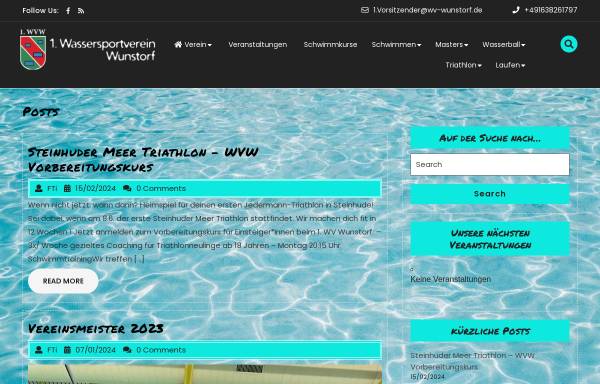 Vorschau von www.wv-wunstorf.de, 1. Wassersport-Verein Wunstorf e.V.