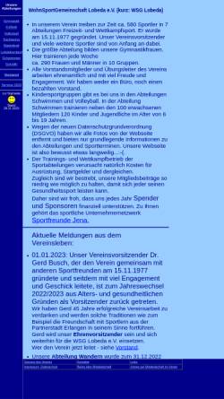 Vorschau der mobilen Webseite www.wsg-lobeda.de, WSG Jena-Lobeda - Abteilung Schwimmen