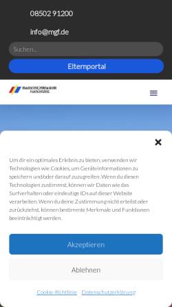 Vorschau der mobilen Webseite www.mgfuerstenzell.de, MGF-Homepage