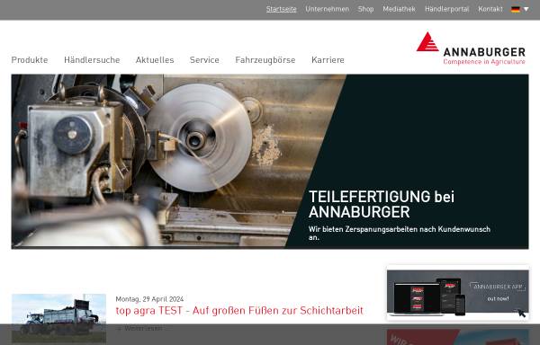Vorschau von www.annaburger.de, Annaburger Nutzfahrzeug GmbH