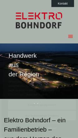 Vorschau der mobilen Webseite www.elektro-bohndorf.de, Elektro Bohndorf