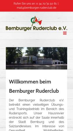 Vorschau der mobilen Webseite bernburger-ruderclub.de, Bernburger Ruderclub e.V.
